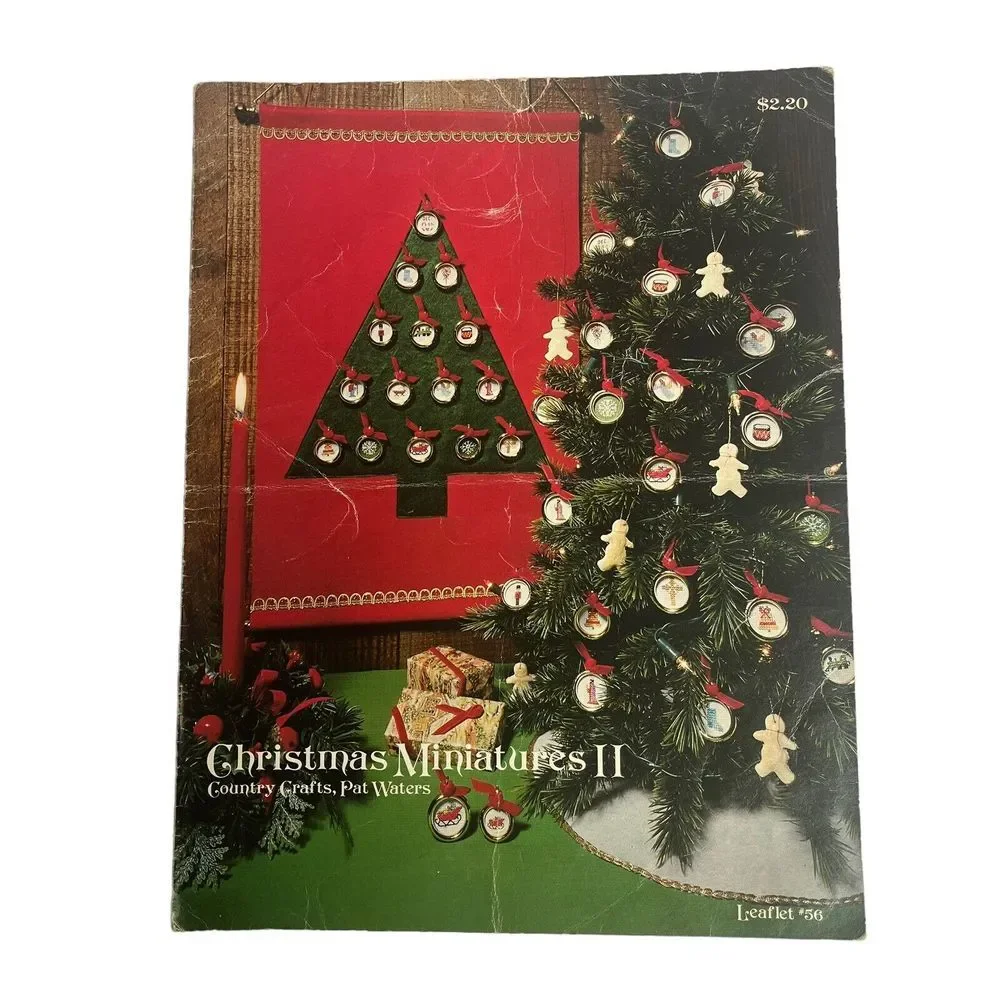 Christmas Miniatures ll Cross Stitch Leaflet #56 Vintage 1979 Holiday‎ Patterns